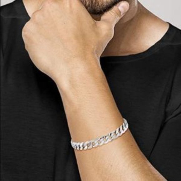 New Men’s Solid 925 Sterling Silver Cuban Chain​ - Picture 5 of 6